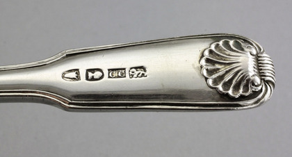 Chinese Export Silver Dessert Spoon and Fork - Canton